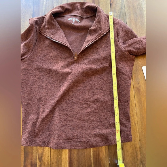 Year Of Ours Training long sleeve Shirt Zip Neck Bronze - Picture 8 of 11